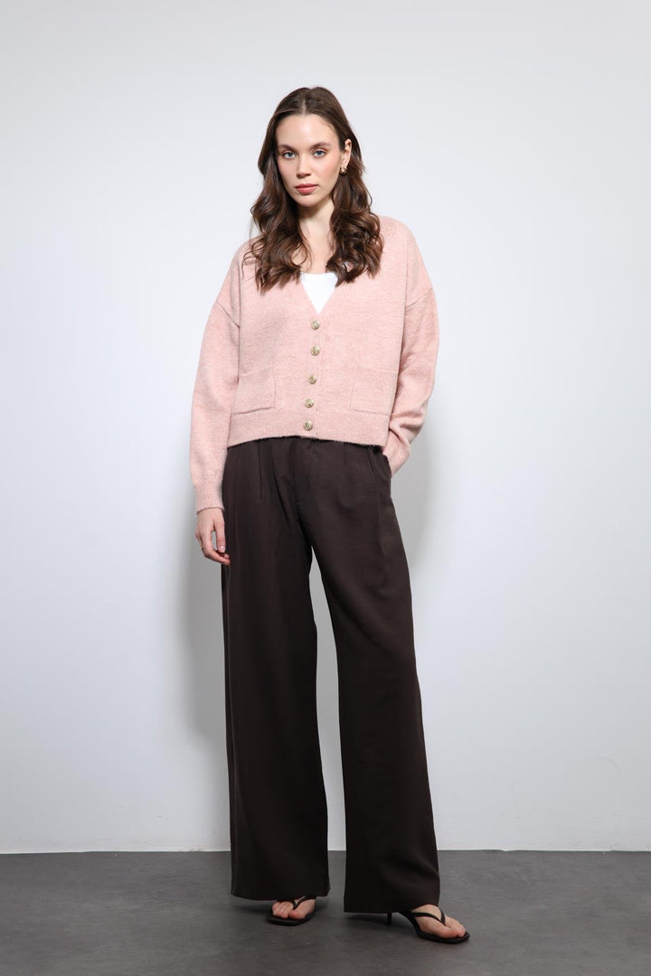 ANT Antioch Pudra Yün Karışımlı Örme Triko Hırka - Rincón de la Victoria