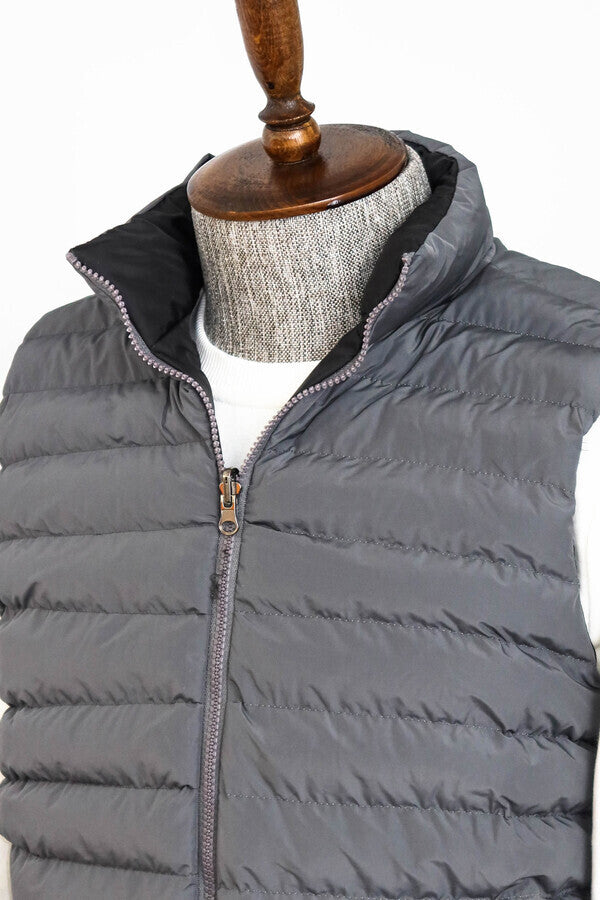 WSS Reversible Puffer Grey Men's Down Vest  - Dormagen