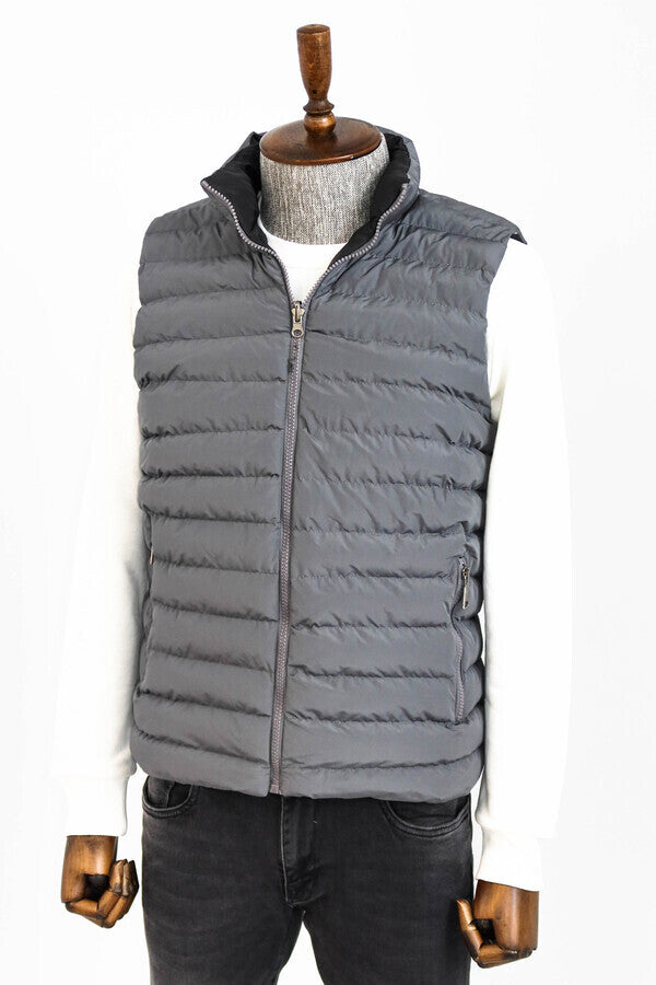 WSS Reversible Puffer Grey Men's Down Vest  - Dormagen