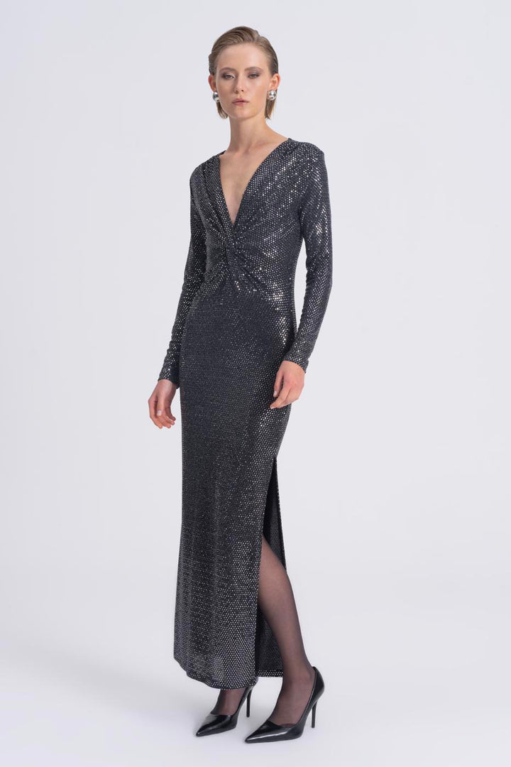 BSL Women Sequined Twisted Maxi Dress - Greensboro