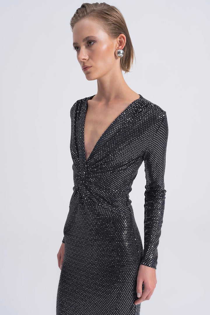 BSL Women Sequined Twisted Maxi Dress - Greensboro