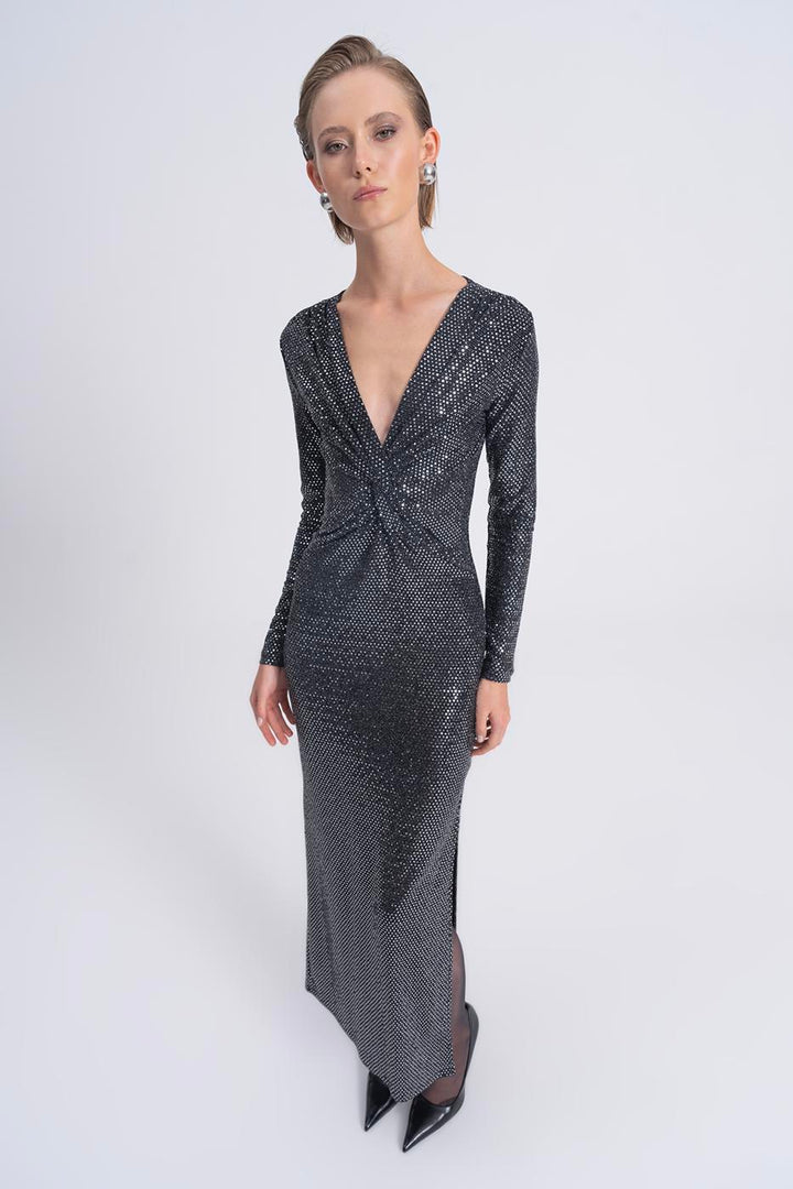 BSL Women Sequined Twisted Maxi Dress - Greensboro