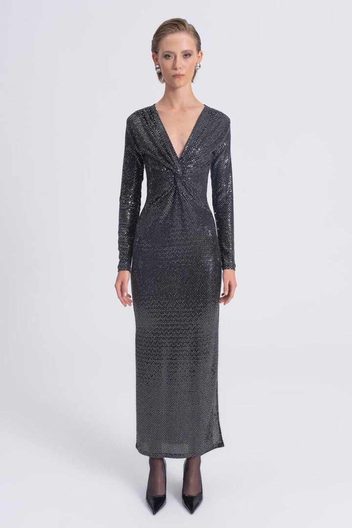 BSL Women Sequined Twisted Maxi Dress - Greensboro