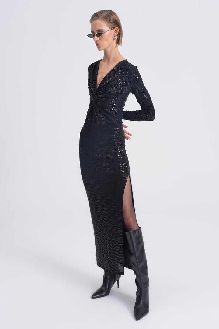 BSL Women Sequined Twisted Maxi Dress - Lleida