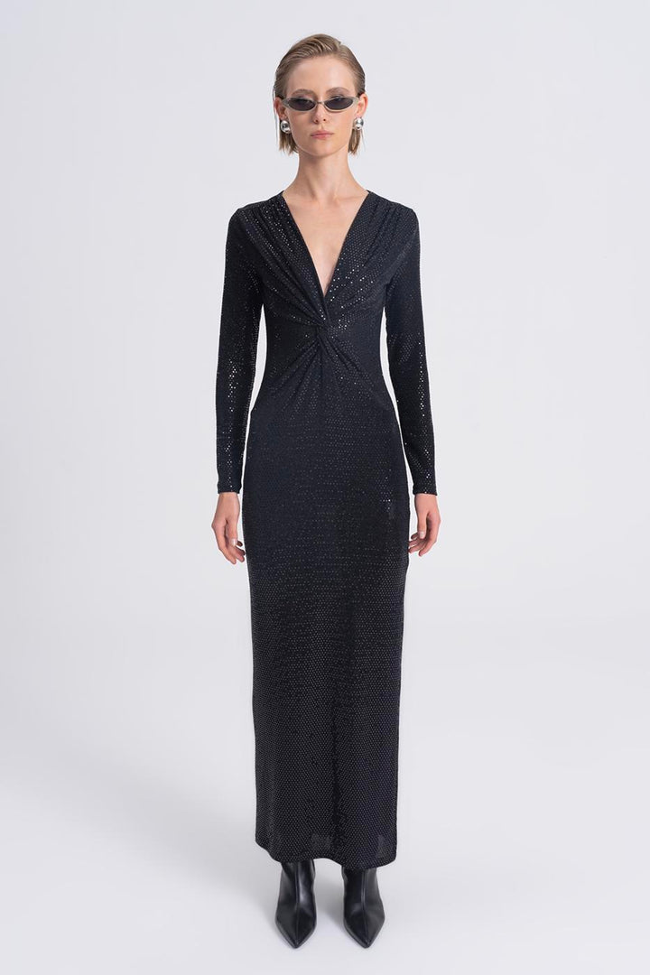 BSL Women Sequined Twisted Maxi Dress - Lleida