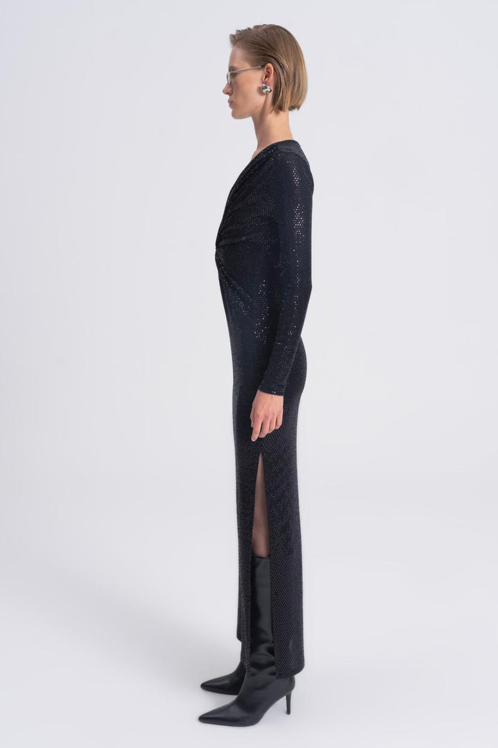 BSL Women Sequined Twisted Maxi Dress - Lleida