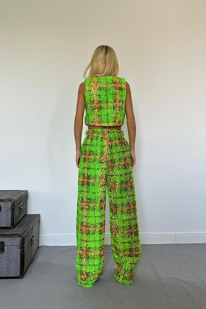 ELS Sequin Jacket and Pants Set - Green - Mackay