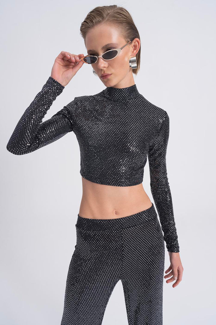 BSL Women Sequined Crop Top - Adelanto