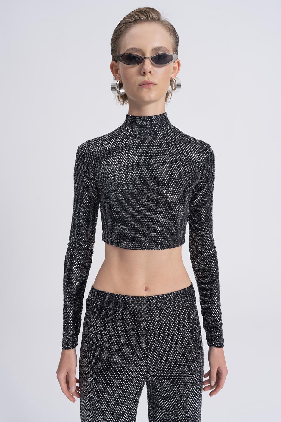 BSL Women Sequined Crop Top - Adelanto