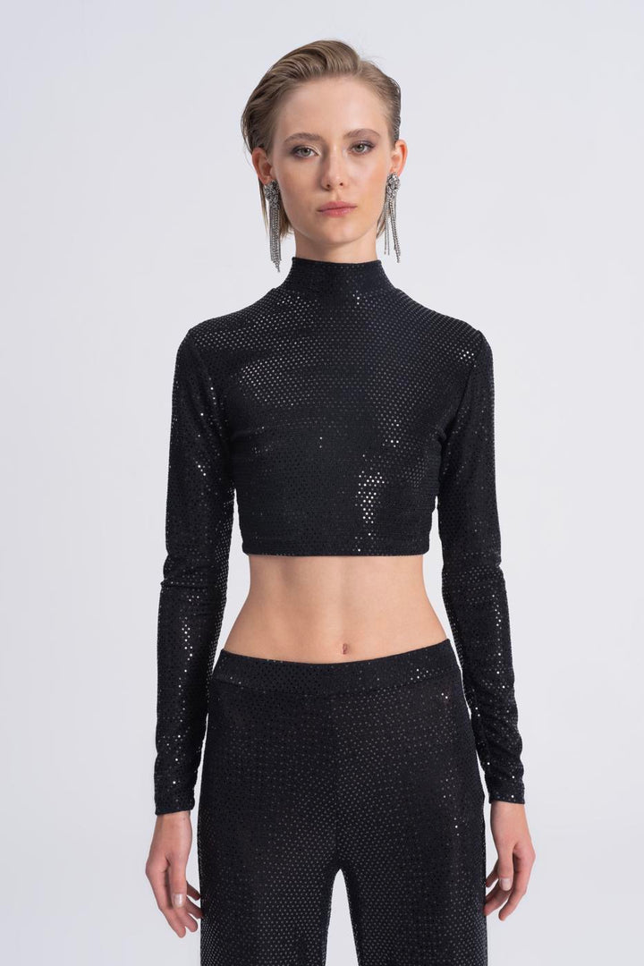 BSL Women Sequined Crop Top - Swadlincote