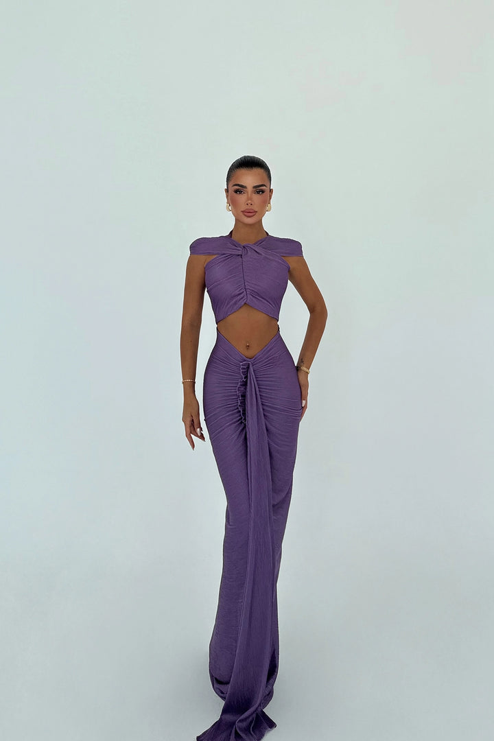 EYY Women Purple Orleans Long Dress - Tecamachalco