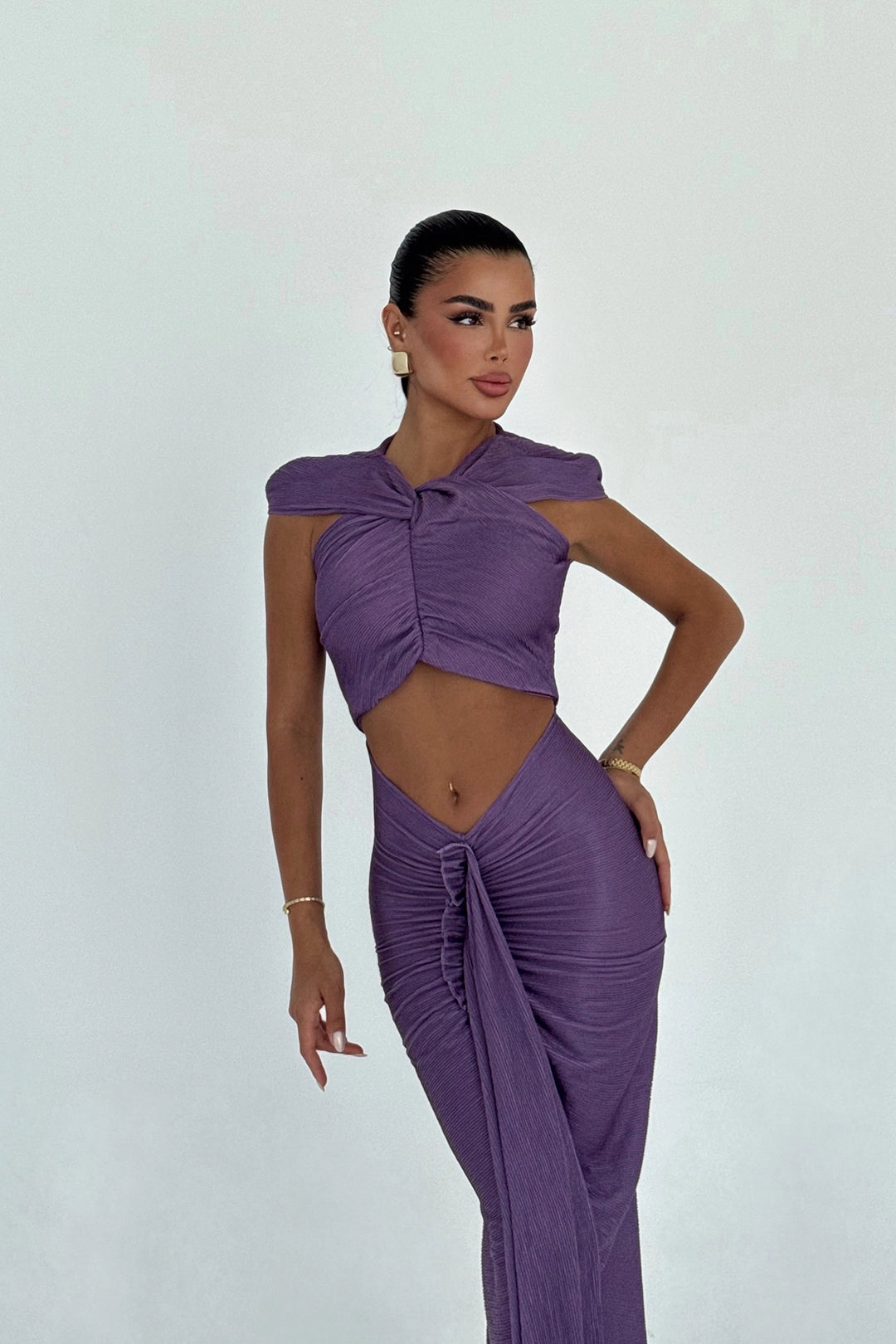 EYY Women Purple Orleans Long Dress - Tecamachalco