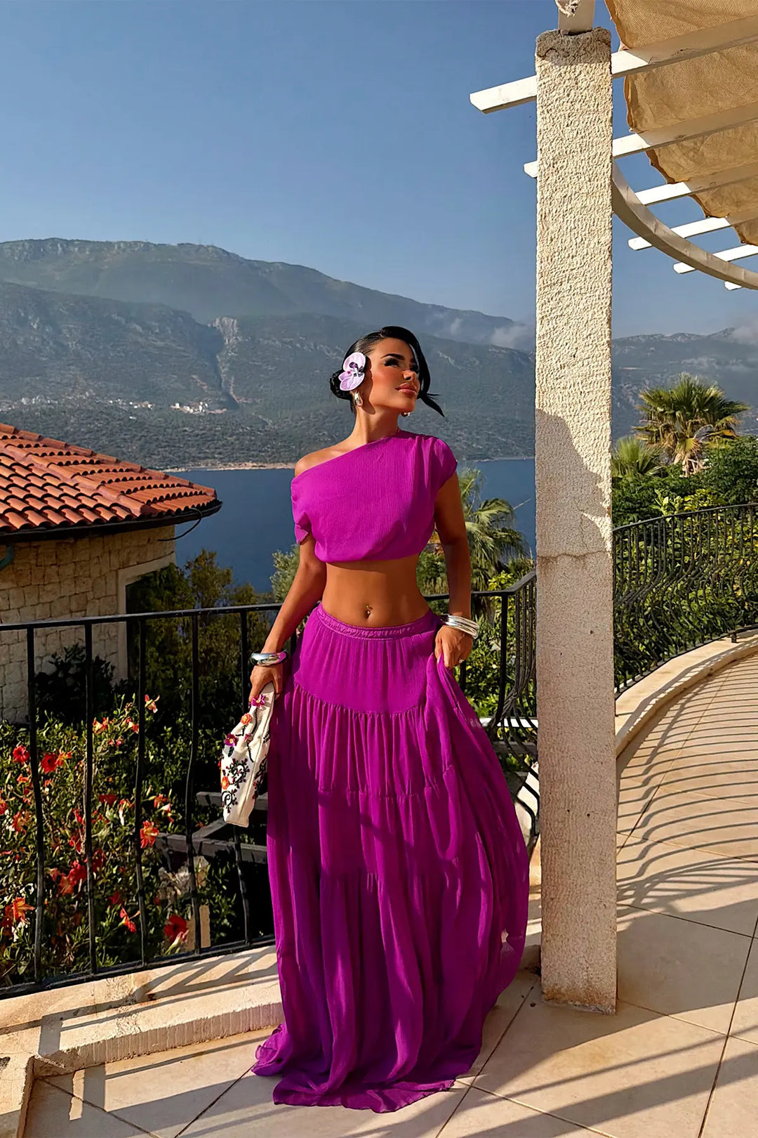 EYY Women Purple Skirt Set - Peoria