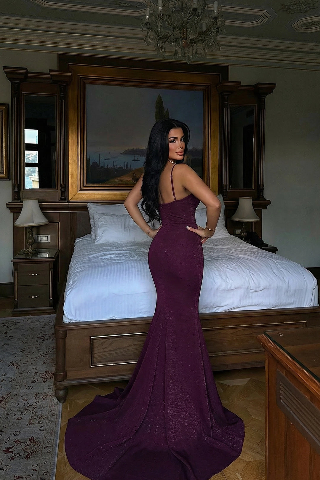 EYY Women Purple Strappy Long Dress - Ivry-sur-Seine