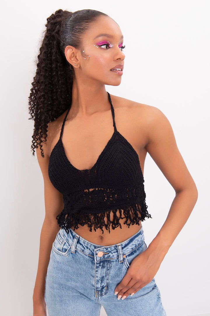 BSL Women Tessel Knit Crop Top - Modugno