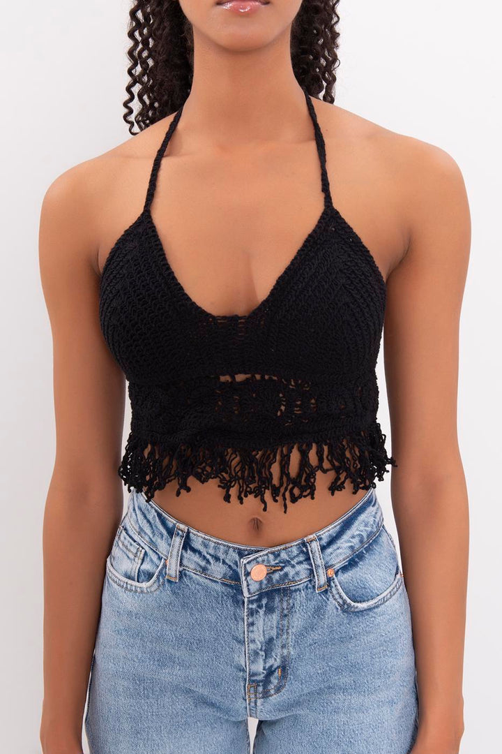 BSL Women Tessel Knit Crop Top - Modugno