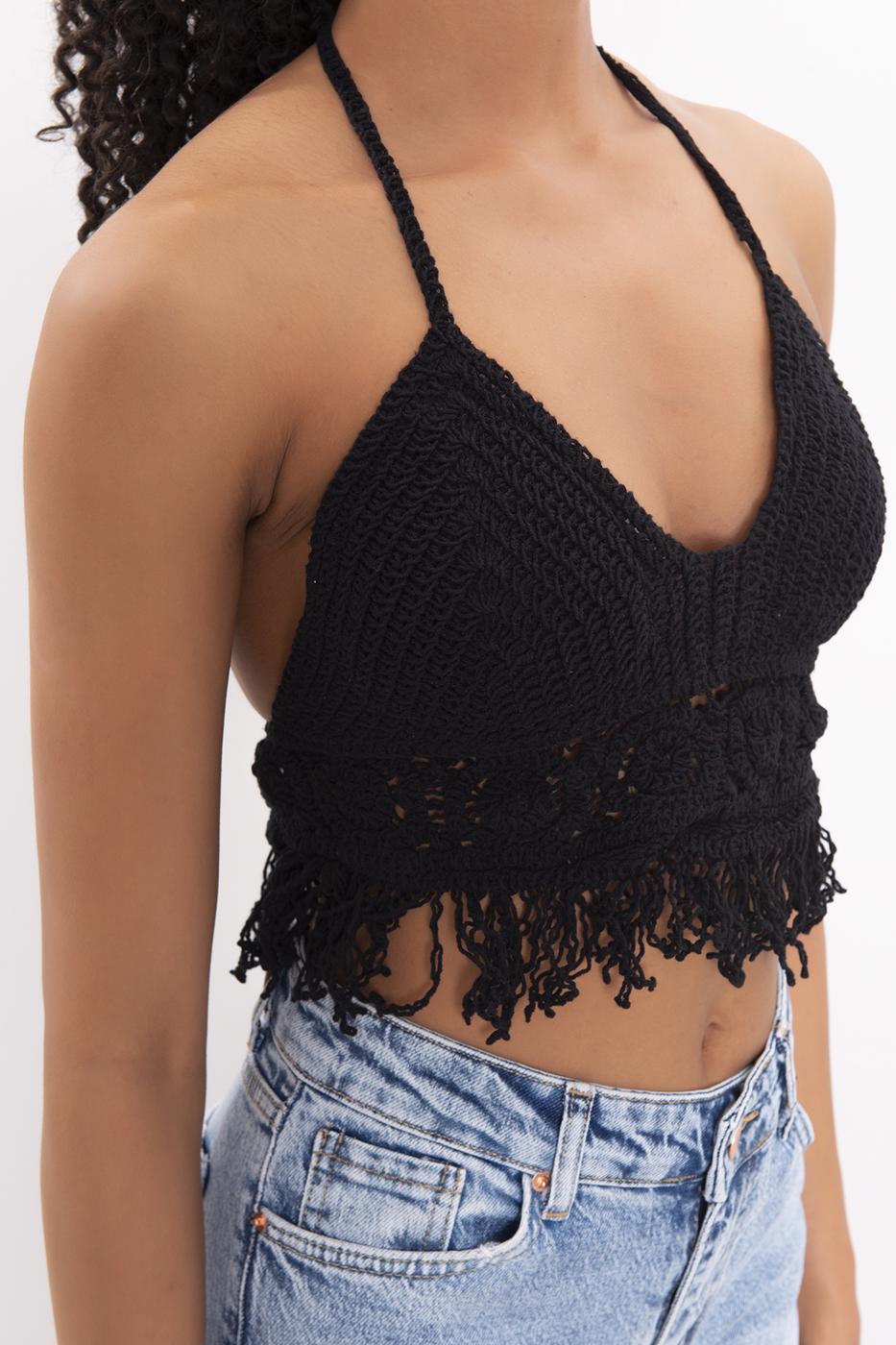 BSL Women Tessel Knit Crop Top - Modugno