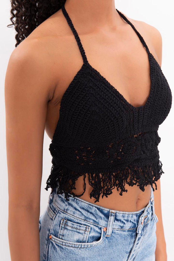 BSL Women Tessel Knit Crop Top - Modugno