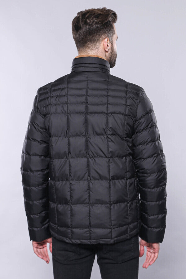 WSS Quilted Black Men Winter Coat  - St. Petersburg