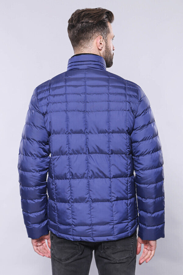 WSS Quilted Blue Men Winter Coat  - Willich