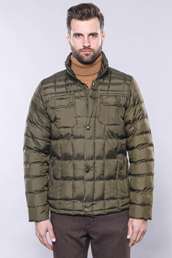 WSS Quilted Green Men Winter Coat  - Egg Harbor