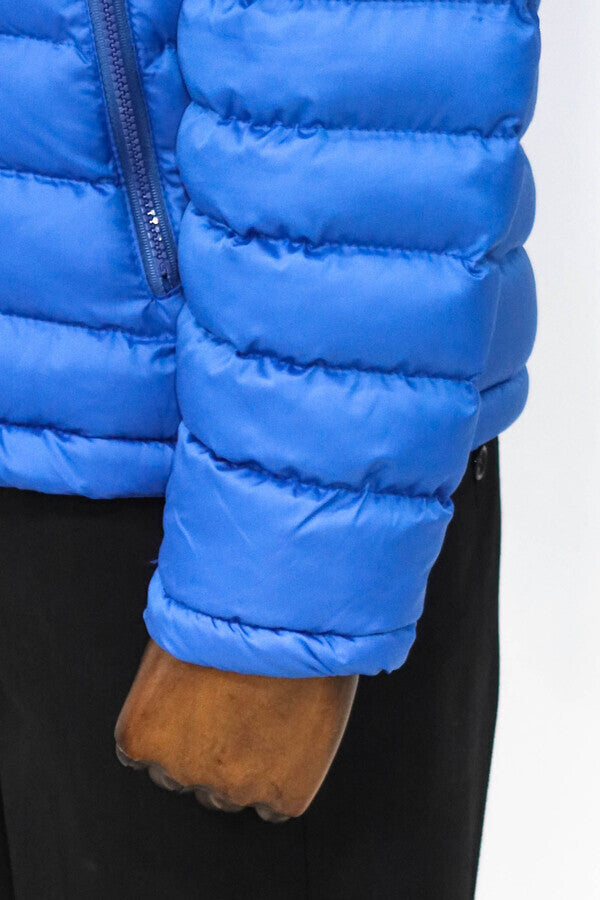 WSS Quilted Hooded Puffer Blue Men's Coat  - Reims