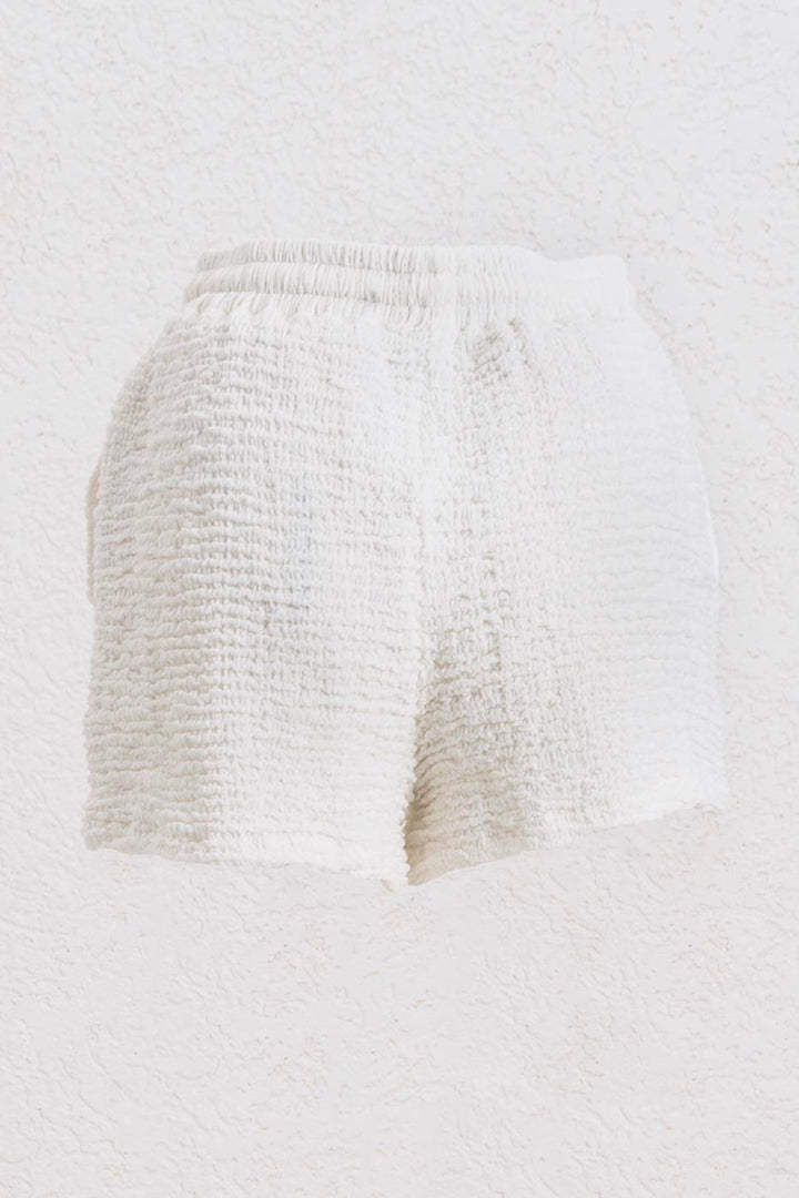 BSL Women Relaxed Fit Textured Mini Shorts - Woerden