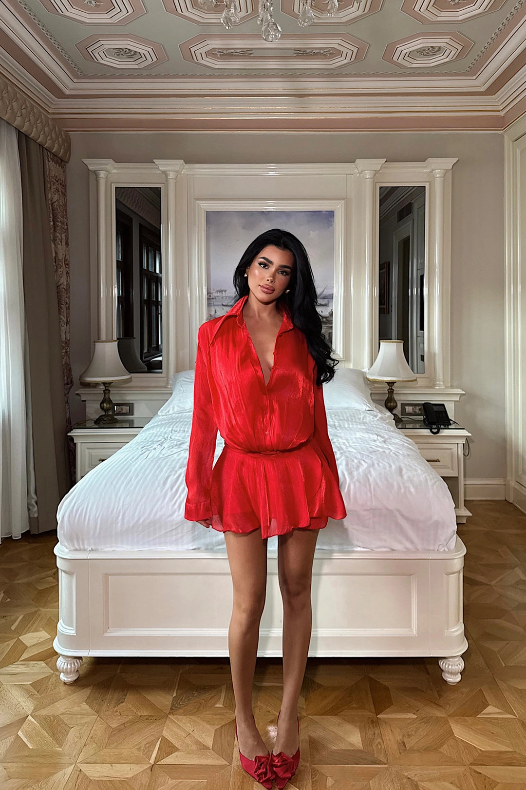 EYY Women Red Nubian Mini Dress - Bradenton