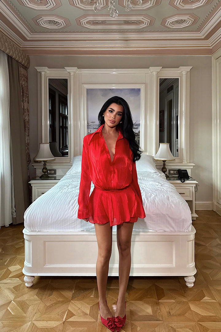 EYY Women Red Nubian Mini Dress - Bradenton