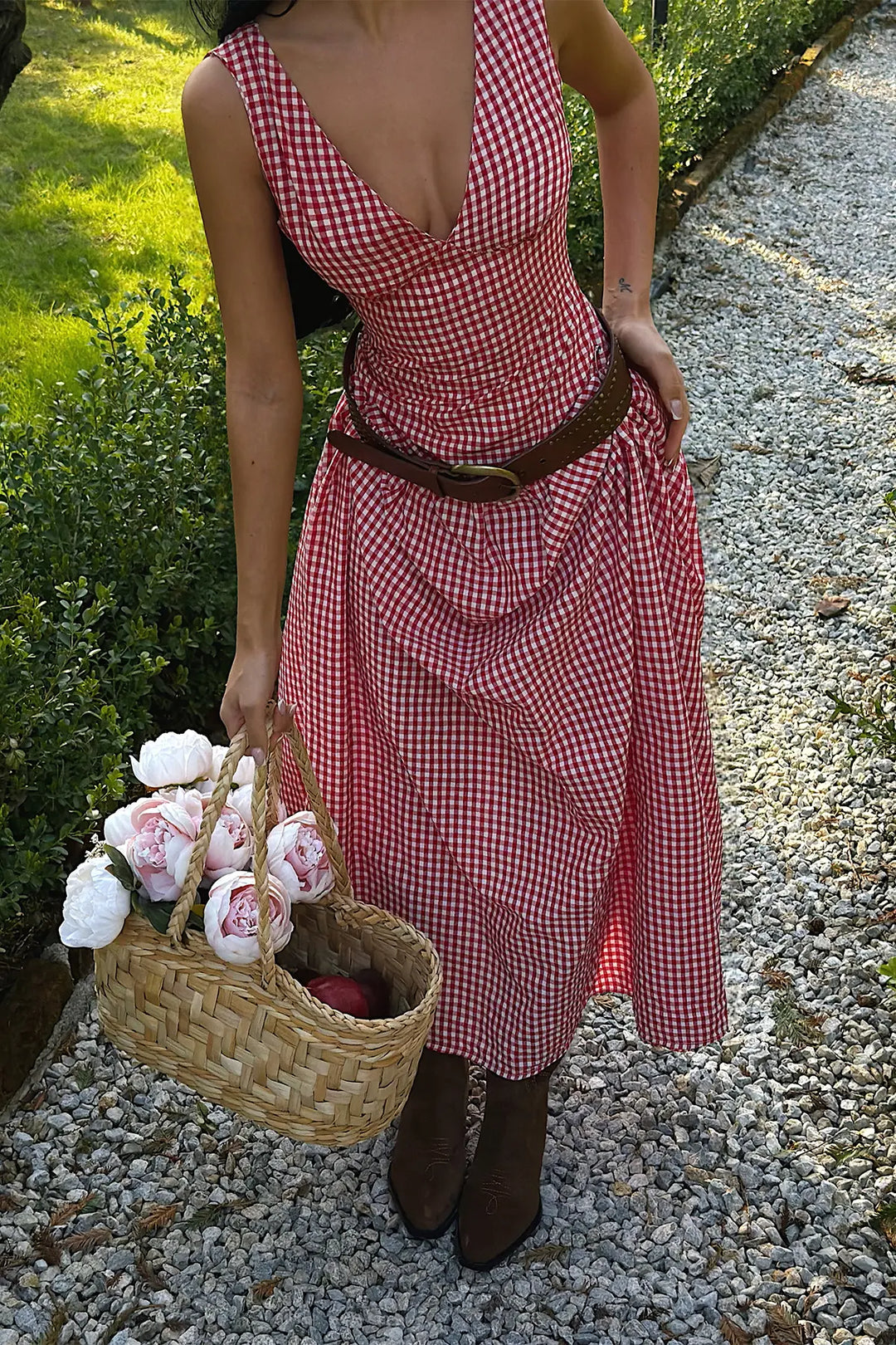 EYY Women Red Plaid Dress - Santa Cruz