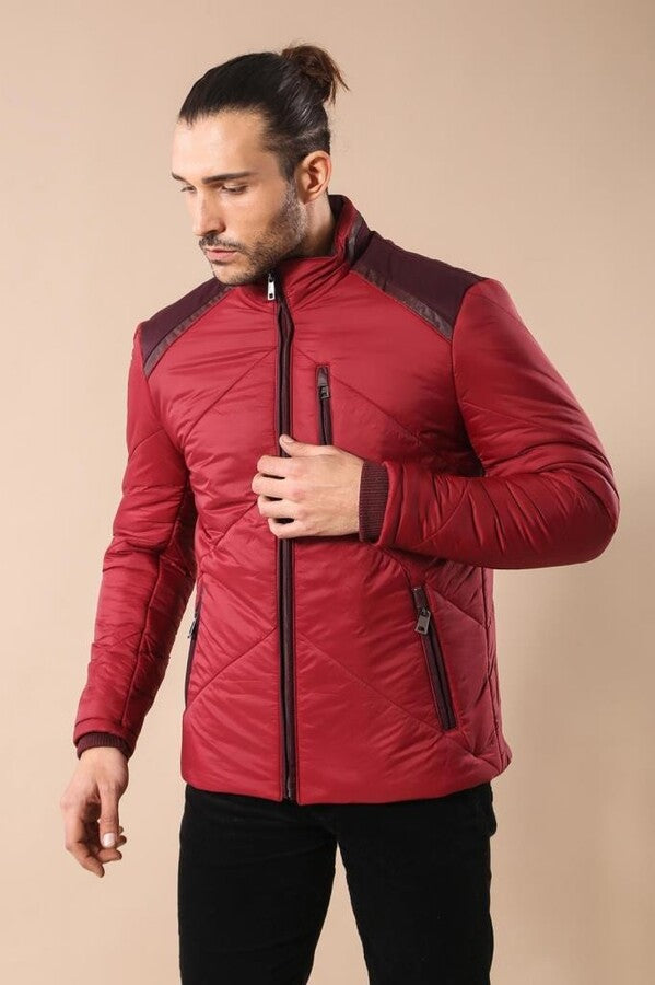 WSS Red Quilted Down Coat  - Sassari