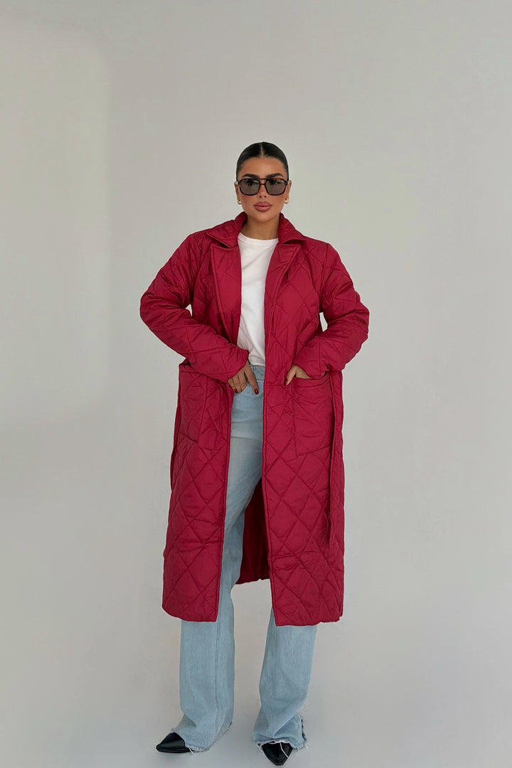 EYY Women Red Quilted Jacket - Melbourne