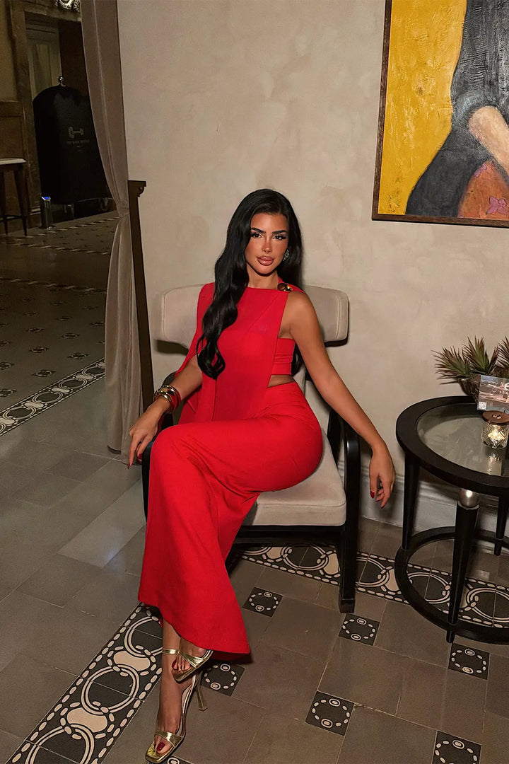 EYY Women Red Skirt Set - Lochau