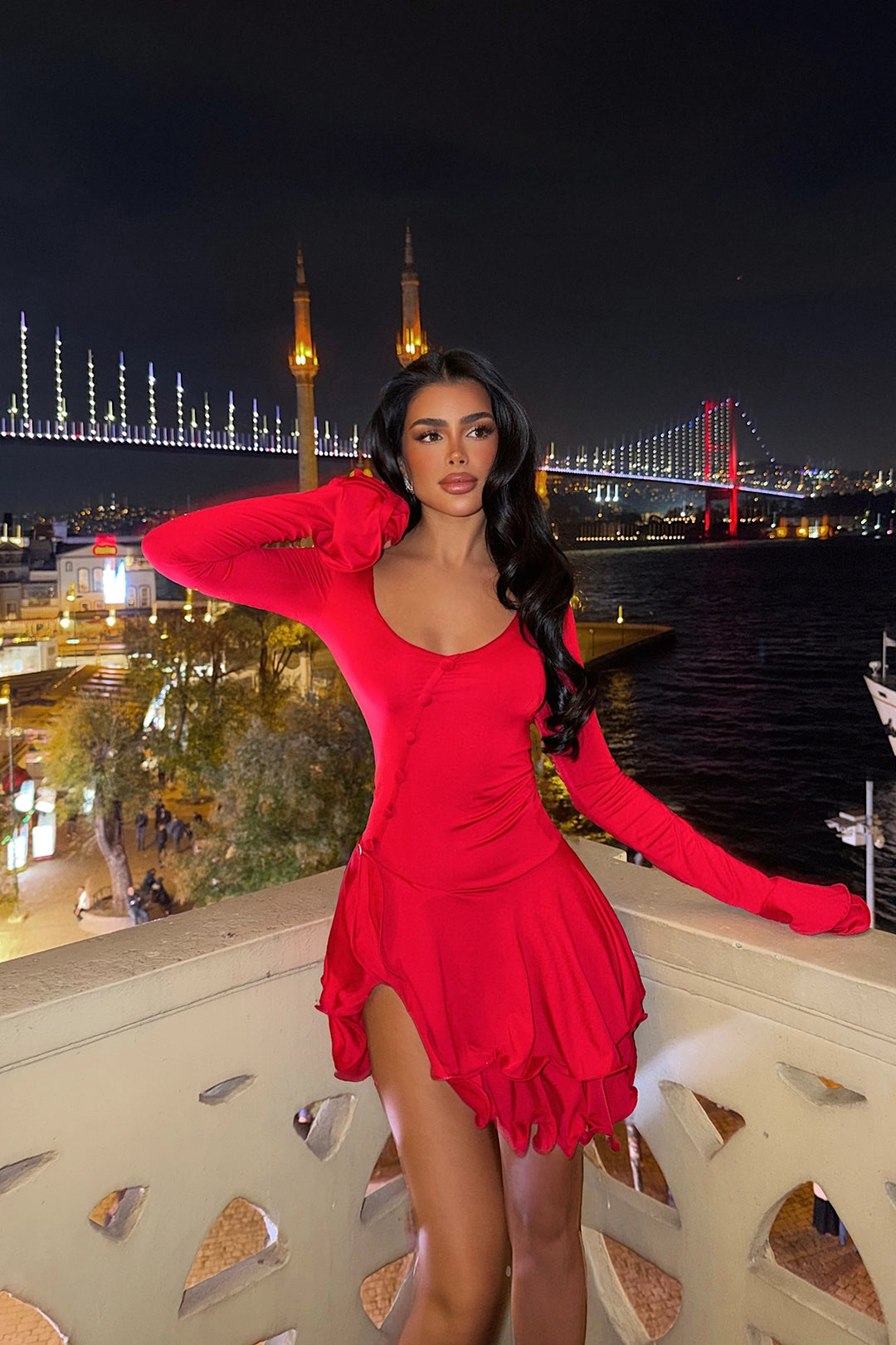 EYY Women Kırmızı Taliah Mini Elbise - Visalia