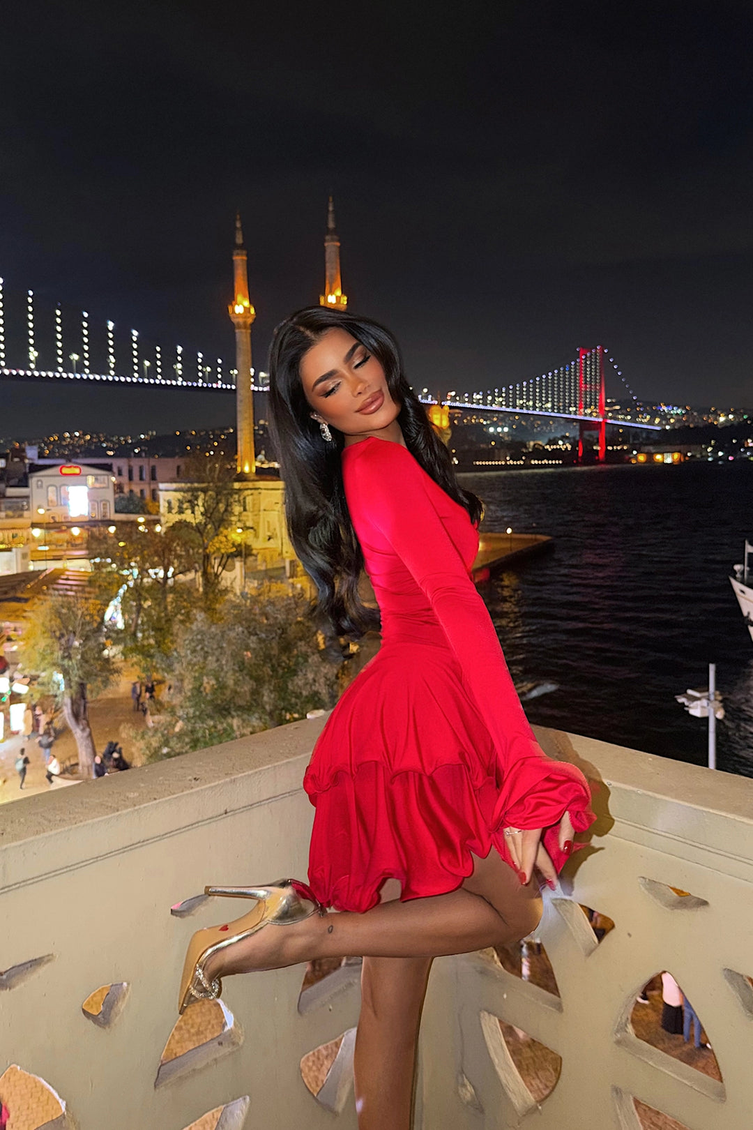 EYY Women Kırmızı Taliah Mini Elbise - Visalia
