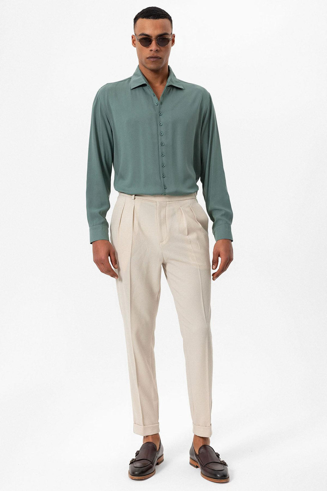 ANT Regular Fit Open Collar Men's Shirt - Marl