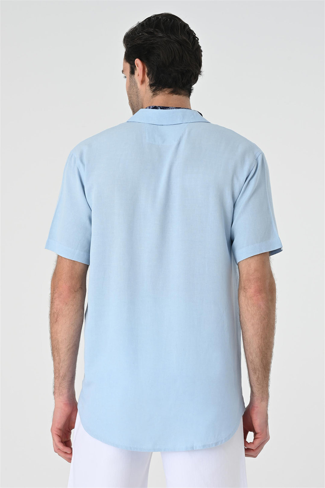 ANT Relax Fit Shawl Collar Short Sleeve Men's Shirt - Burbank