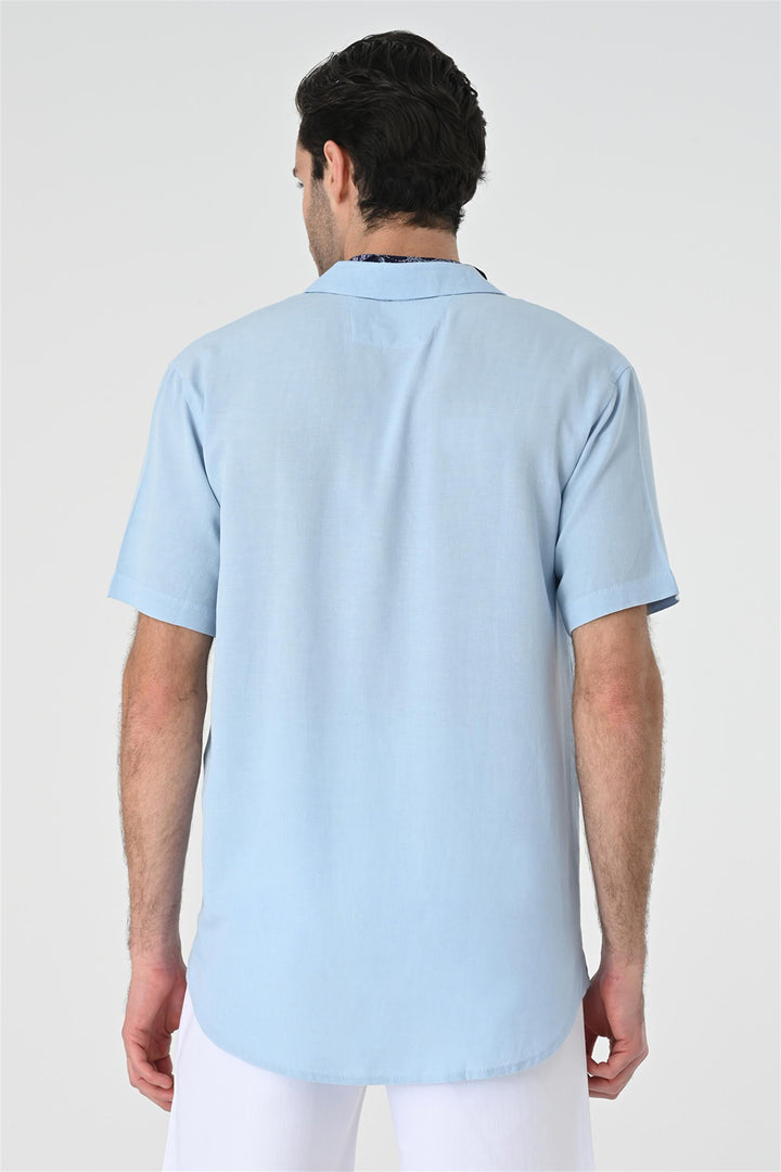 ANT Relax Fit Shawl Collar Short Sleeve Men's Shirt - Burbank