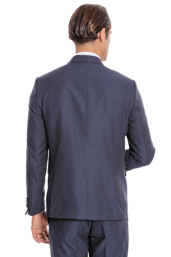 WSS Removable Lapel Vested Navy Blue Tuxedo  - Stoke-on-Trent