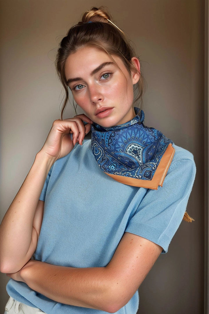 Colored Etro Patterned Bandana Scarf BCNSV-2512438 - Antioch