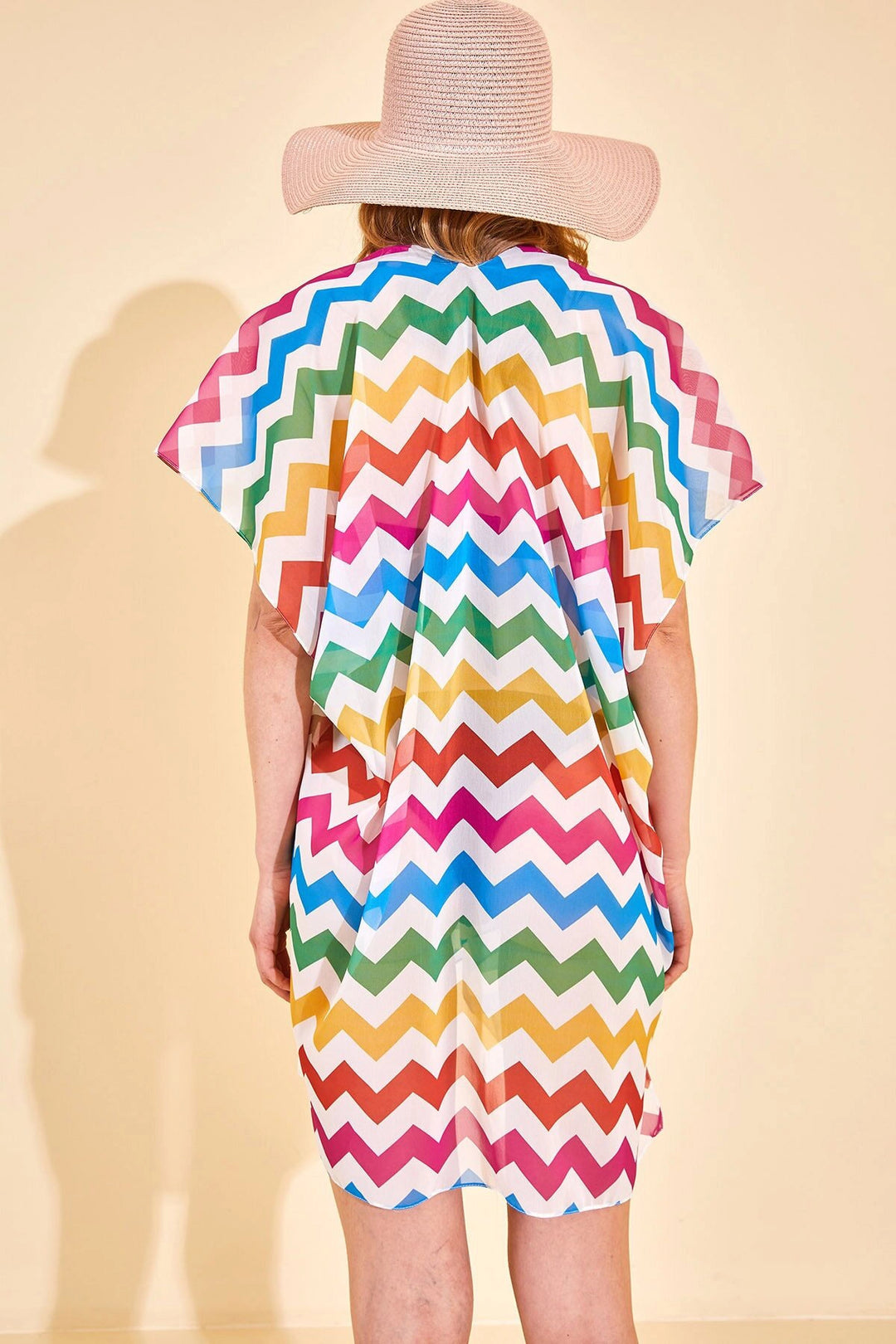 Colorful Zigzag Patterned Pareo Beach Dress BCNSV-2517020 - Palermo