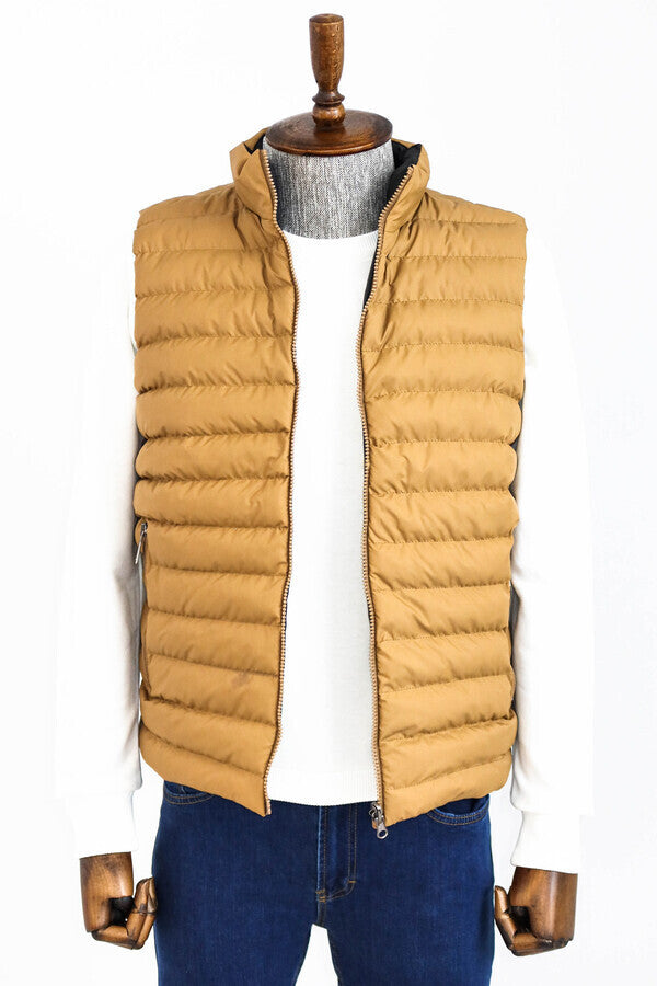 WSS Reversible Puffer Yellow Men Down Vest  - Norristown