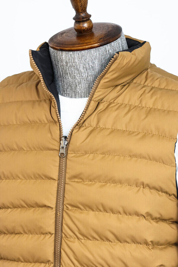 WSS Reversible Puffer Yellow Men Down Vest  - Norristown