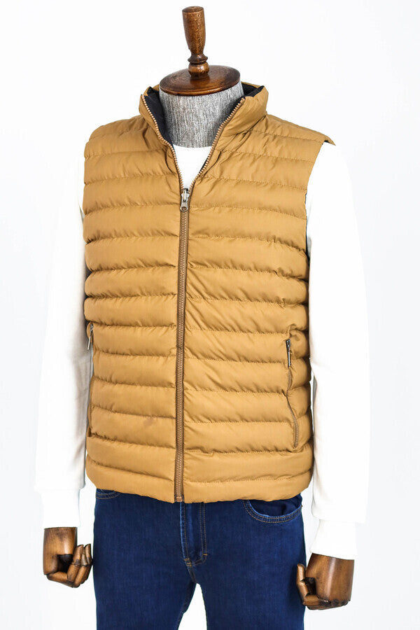 WSS Reversible Puffer Yellow Men Down Vest  - Norristown