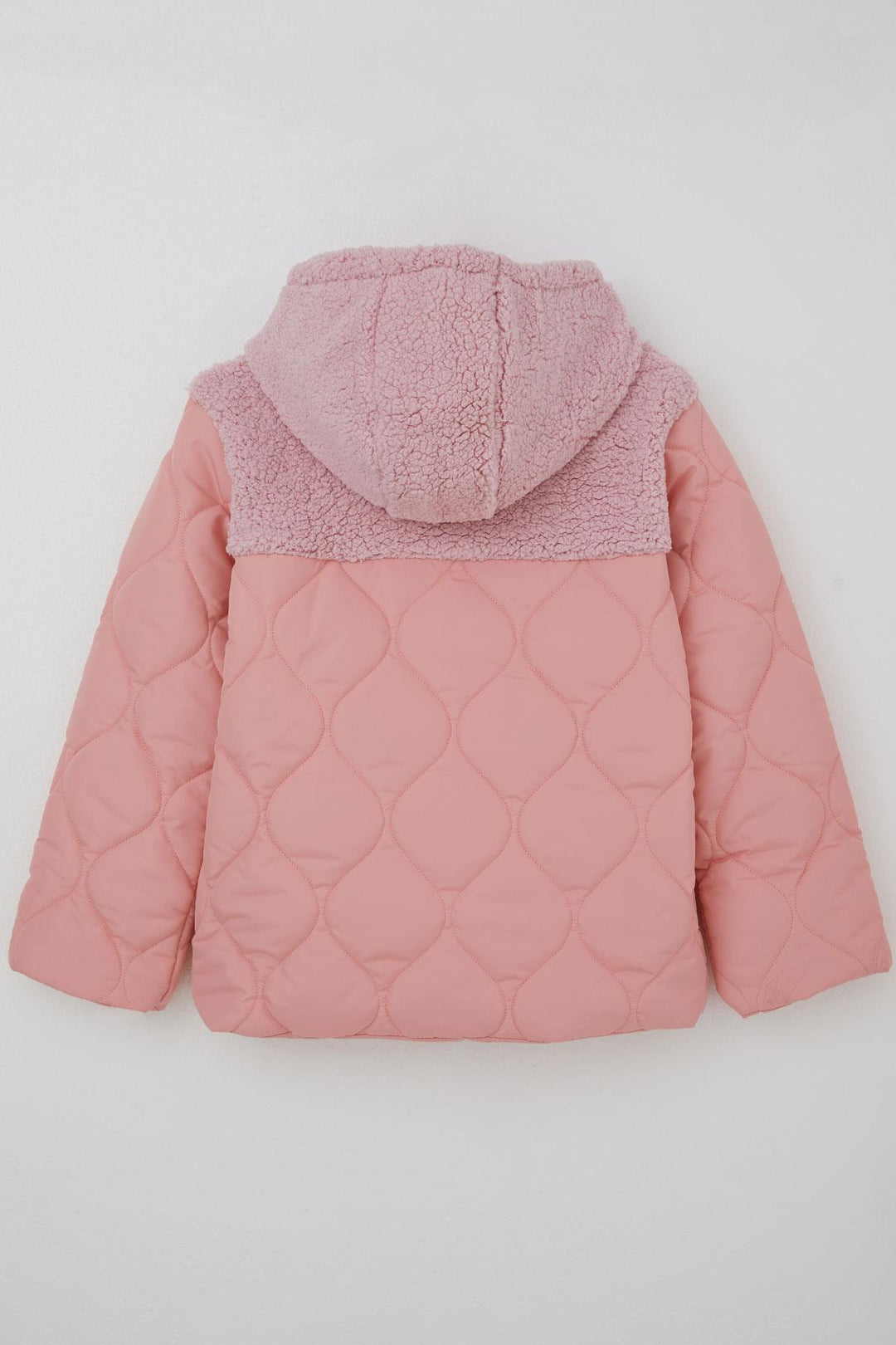 BRE Reycan Girl Child Quilted Jacket with Zipper Plush Detailed 5-8 Years, Salmon - Fond du Lac
