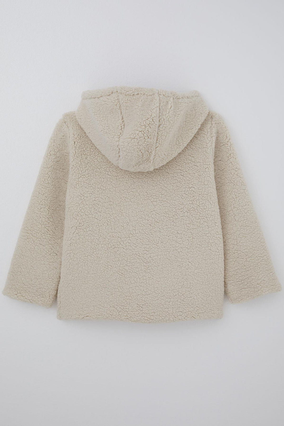 BRE Reycan Girl Child Plush Jacket with Hood and Zipper 5-8 Years, Stone - Maple Ridge