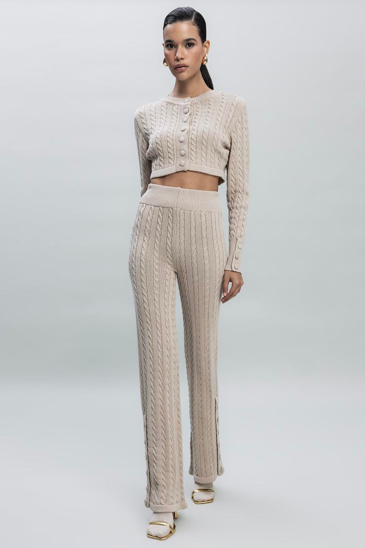 BSL Women Cable Knit Pants - Fermo