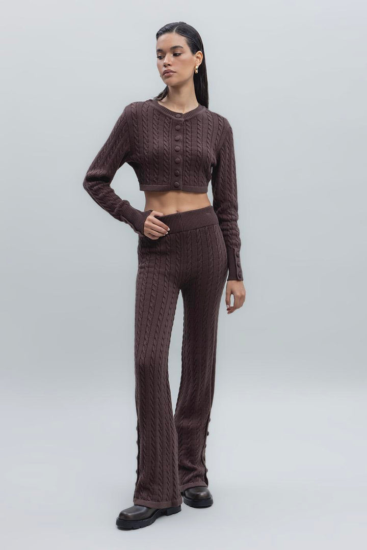 BSL Women Cable Knit Pants - Beja