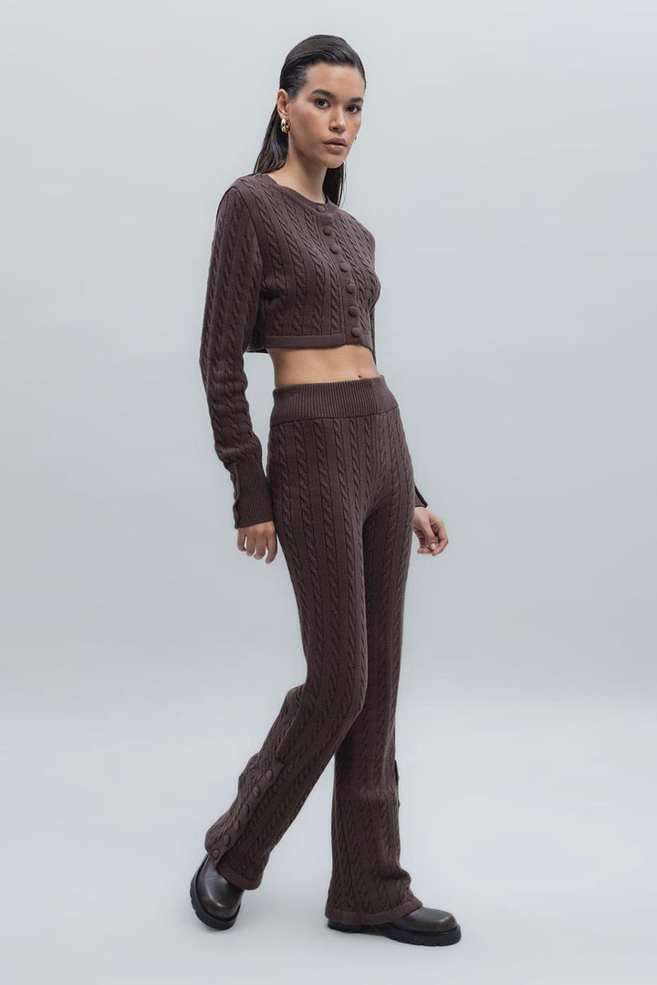 BSL Women Cable Knit Pants - Beja