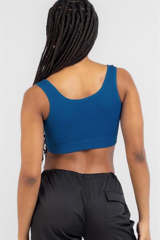 MDX Saks Strap Basic Crop Top Blouse MG1757 - Las Palmas